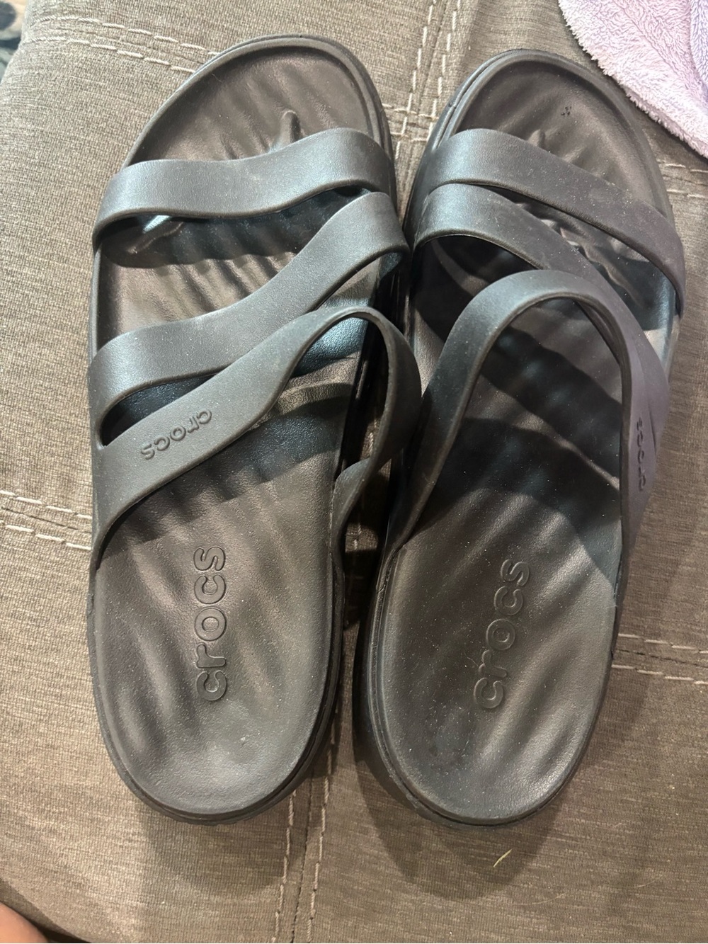Crocs women’s Black Slide Sandals